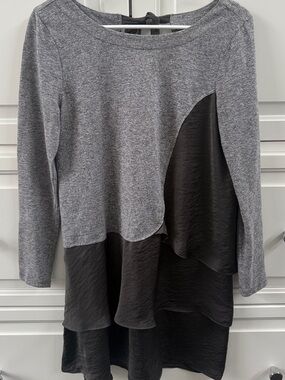 Anthropologie Sunday in Brooklyn  Layered Dress with Black Ruffle Pane